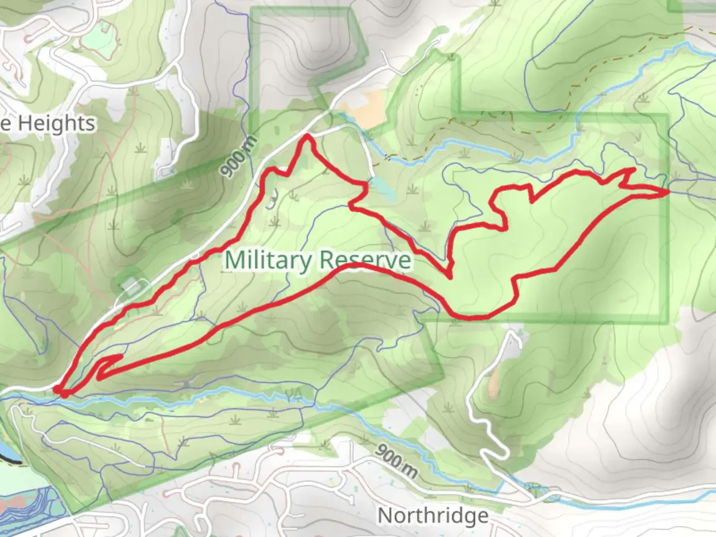 An image depicting the trail Mountain cove, Two Point, Central Ridge and its surrounding area.