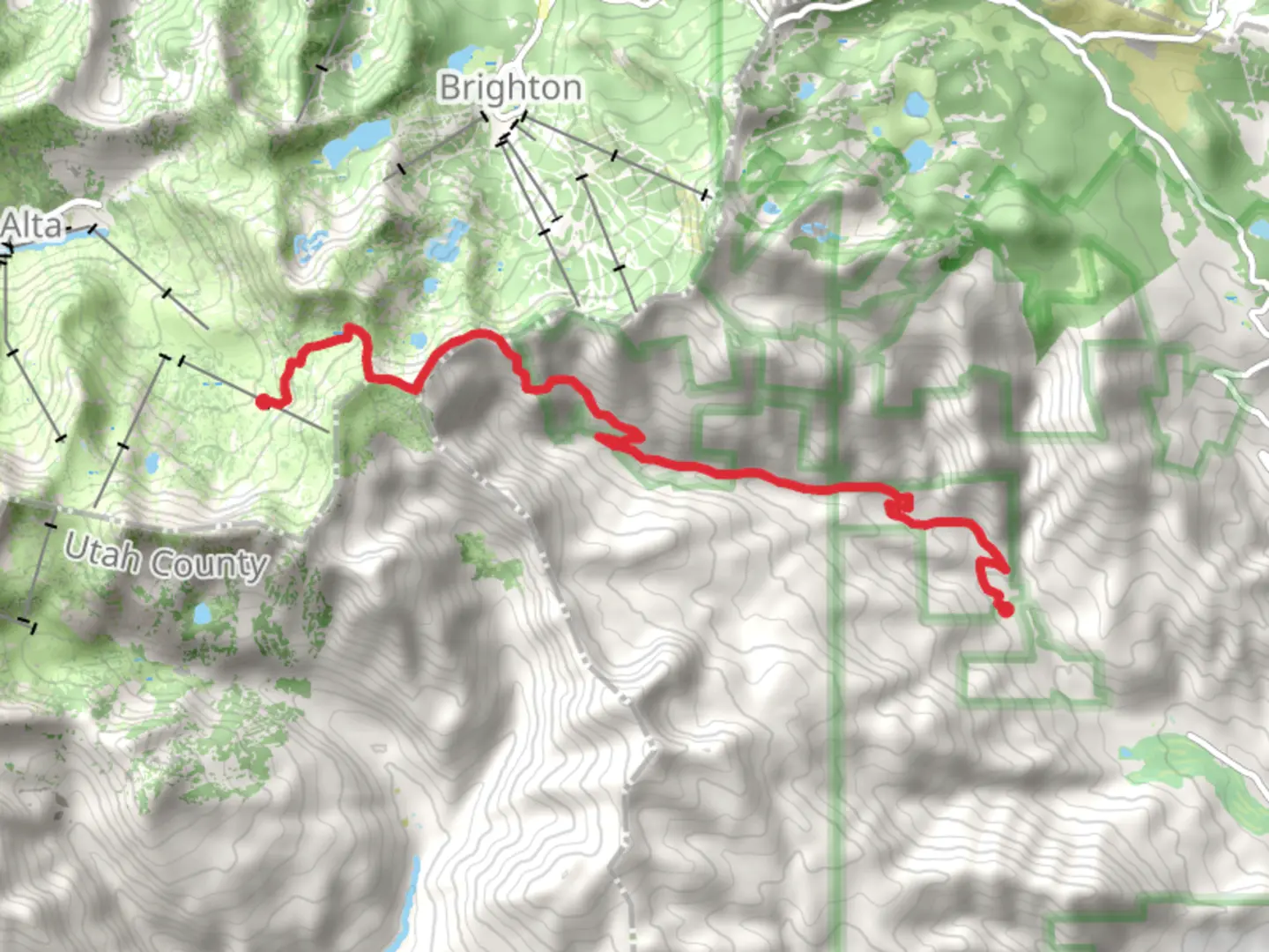 An image depicting the trail Albion Campground - Catherine Link Trail and its surrounding area.