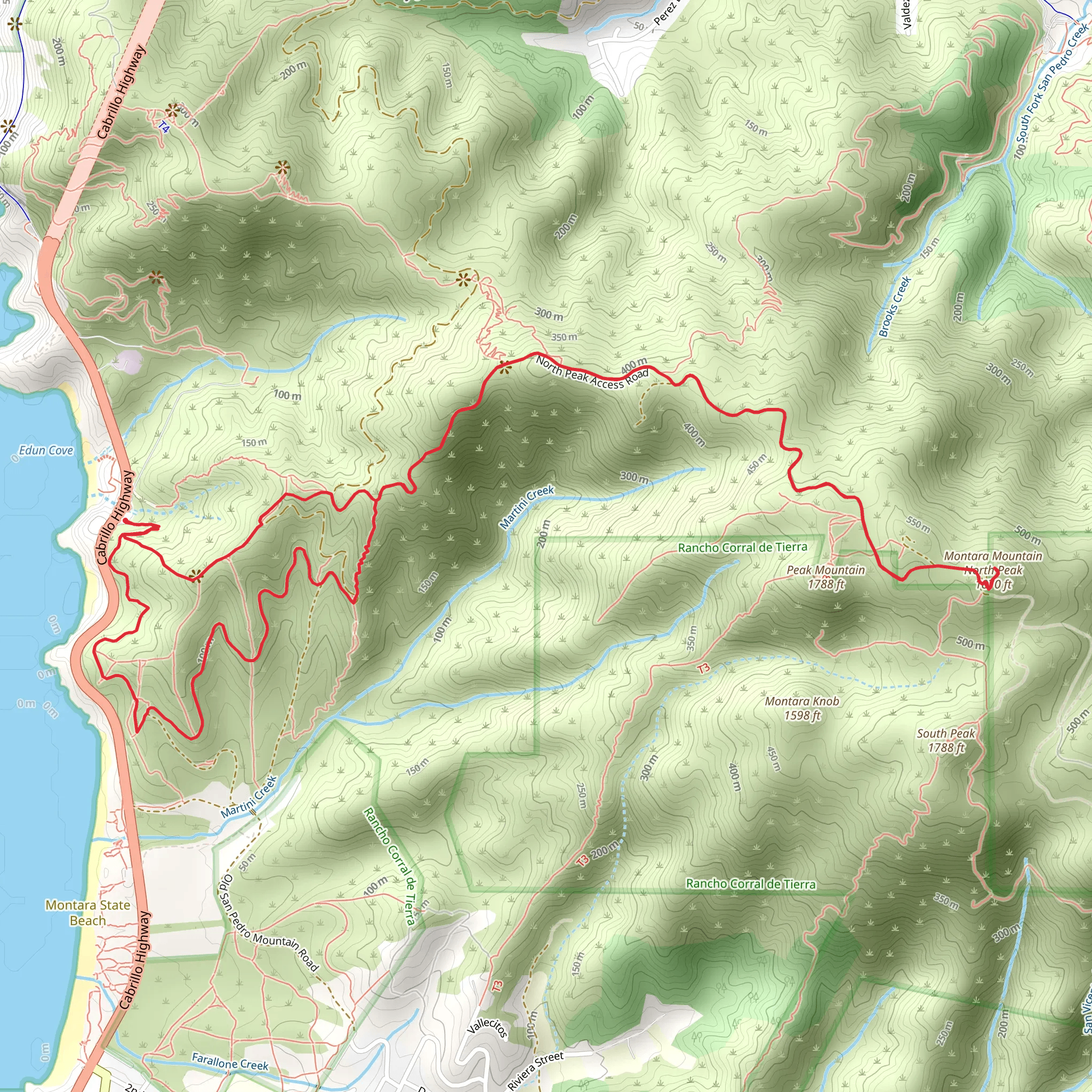 Old San Pedro Mountain Loop mobile static map