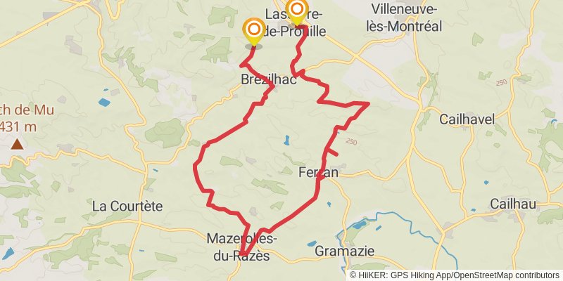 GR 78 - Sentier de Piémont alt 1 Map