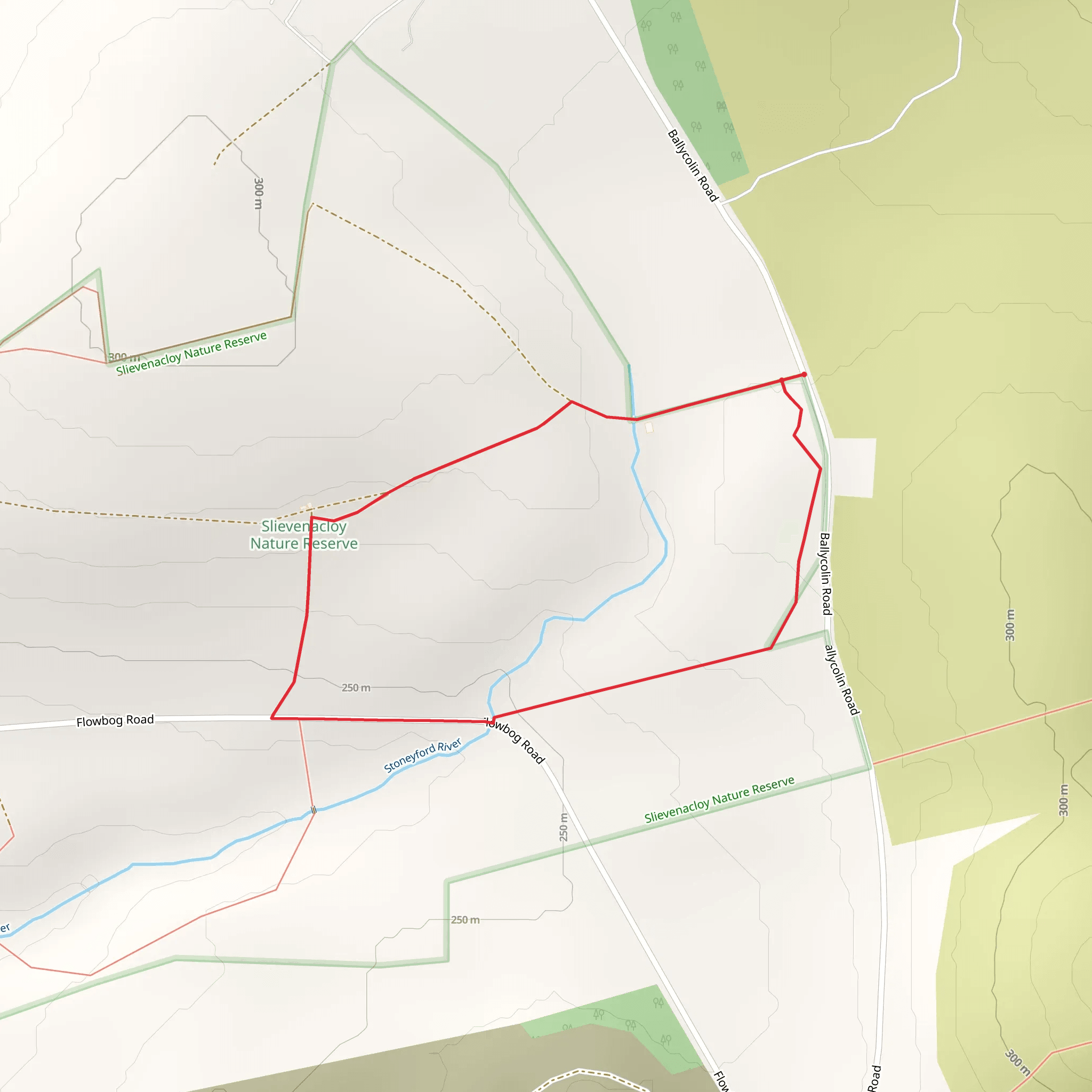 Slievenacloy - Ballycolin mobile static map