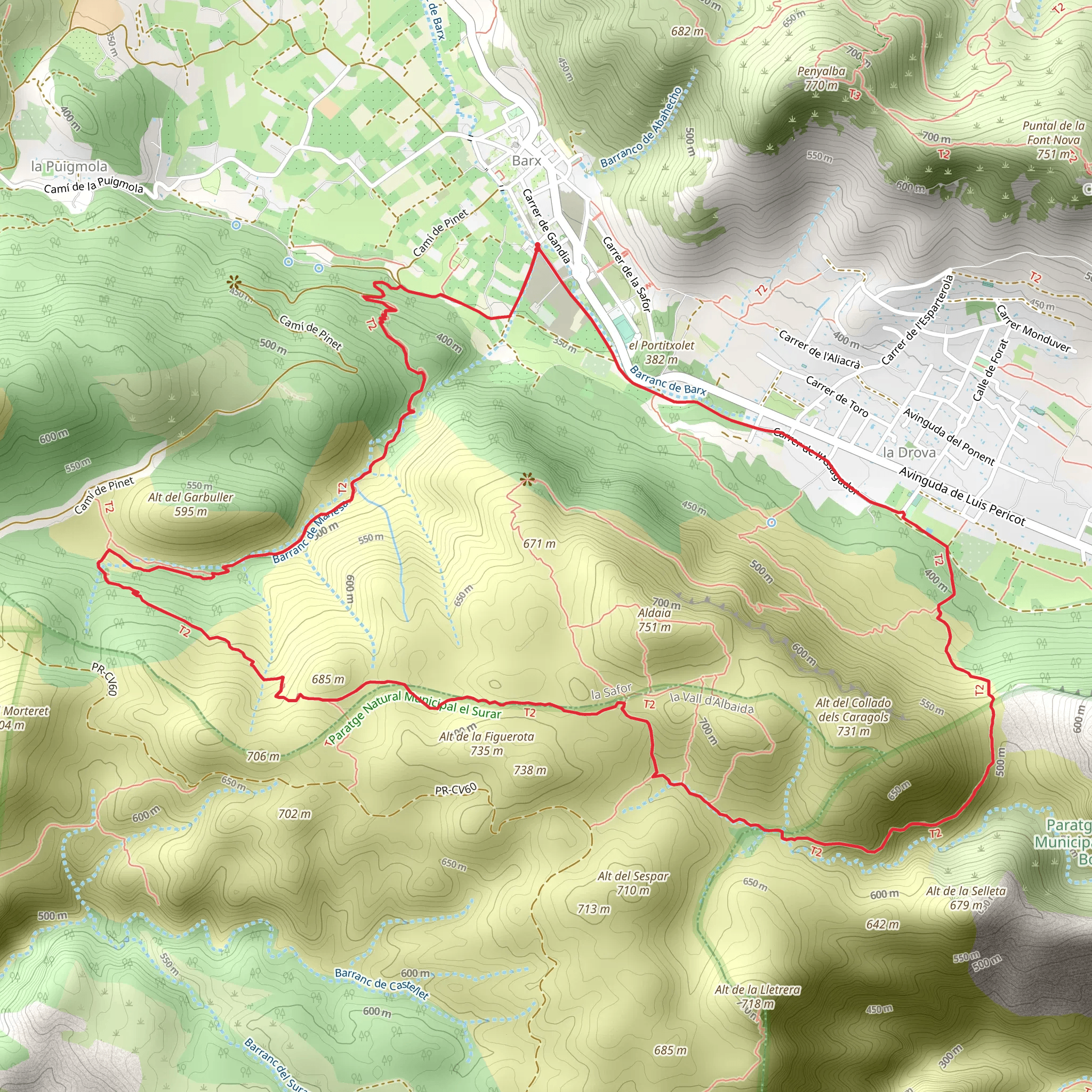 Barx - La Drova PR CV 060 mobile static map