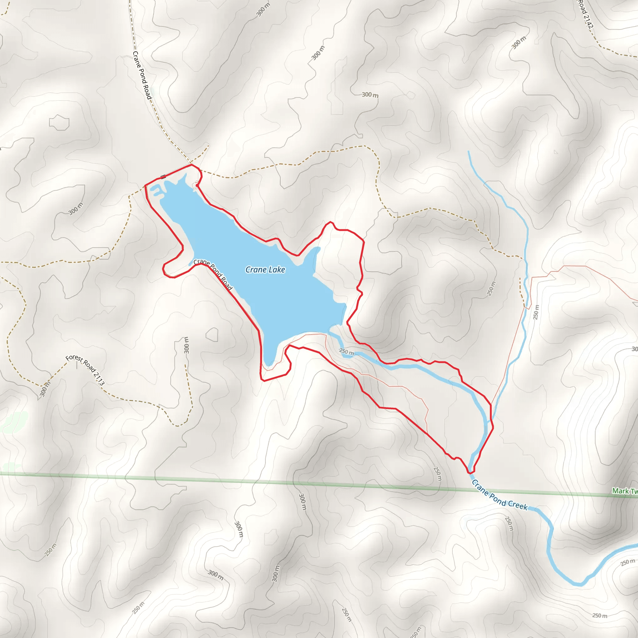 Crane Lake Loop mobile static map