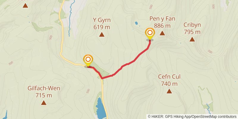Cambrian Way alt 3 Map