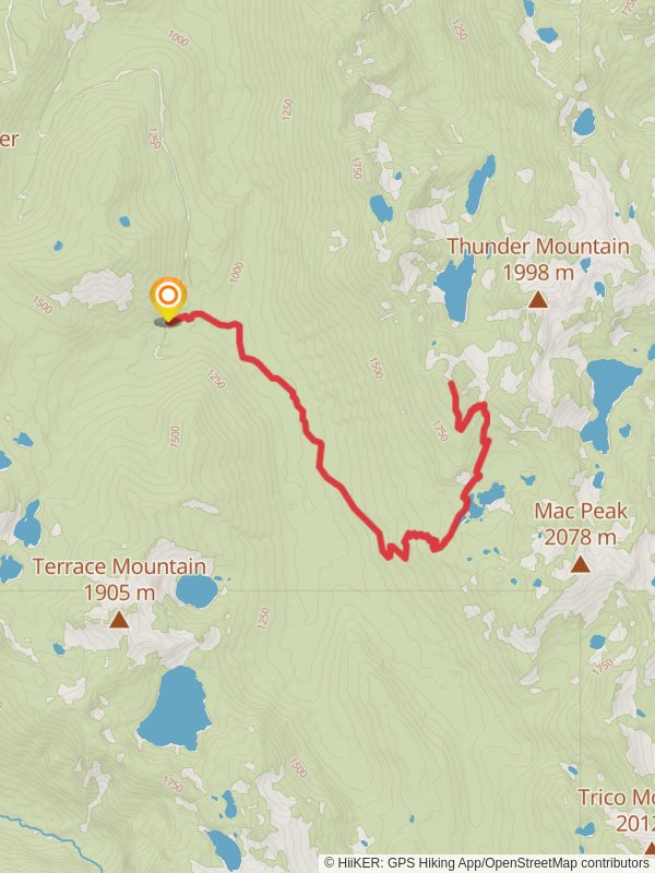 Surprise Mountain Trail via Deception Creek Trail mobile static map