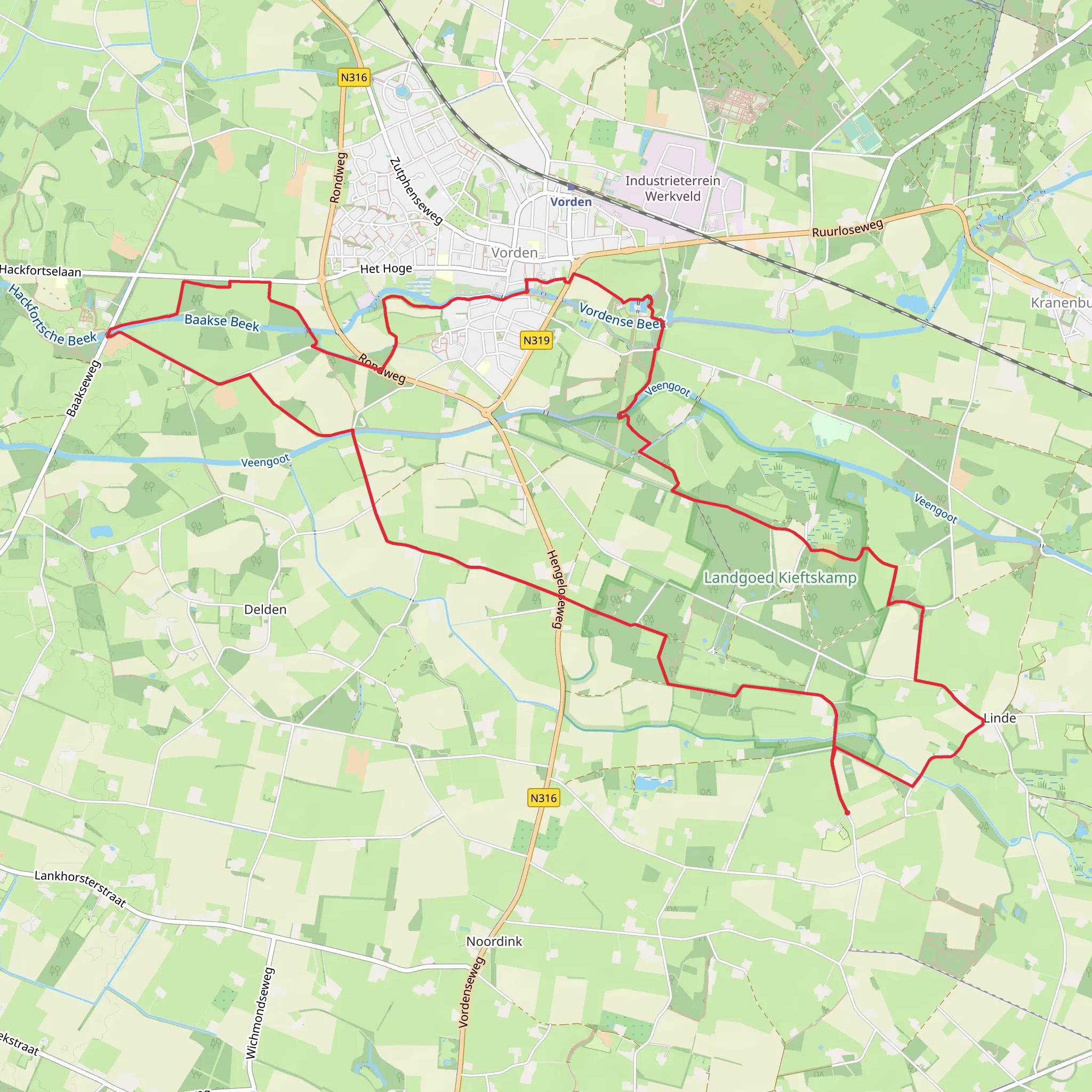 Het Berendpad, Het Bilderspad and Hackfortse Enkroute mobile static map