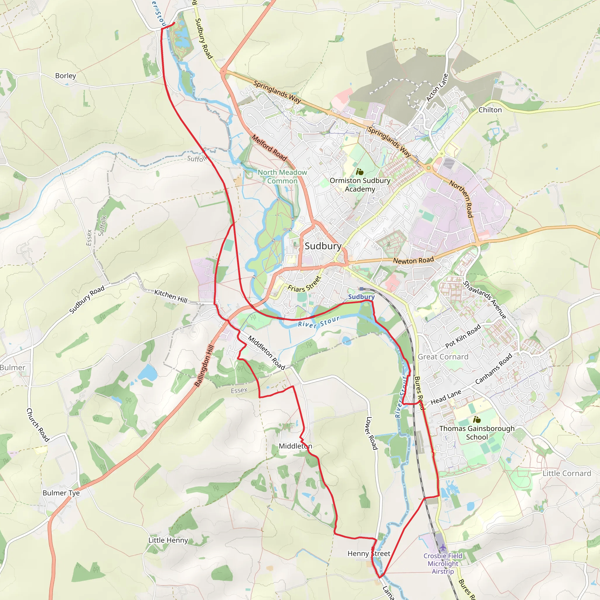River Stour via Valley Walk mobile static map