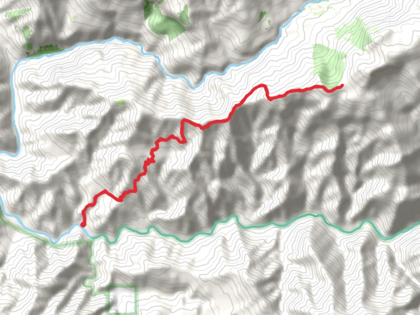An image depicting the trail Bear Wallow Trail from Kings River and its surrounding area.