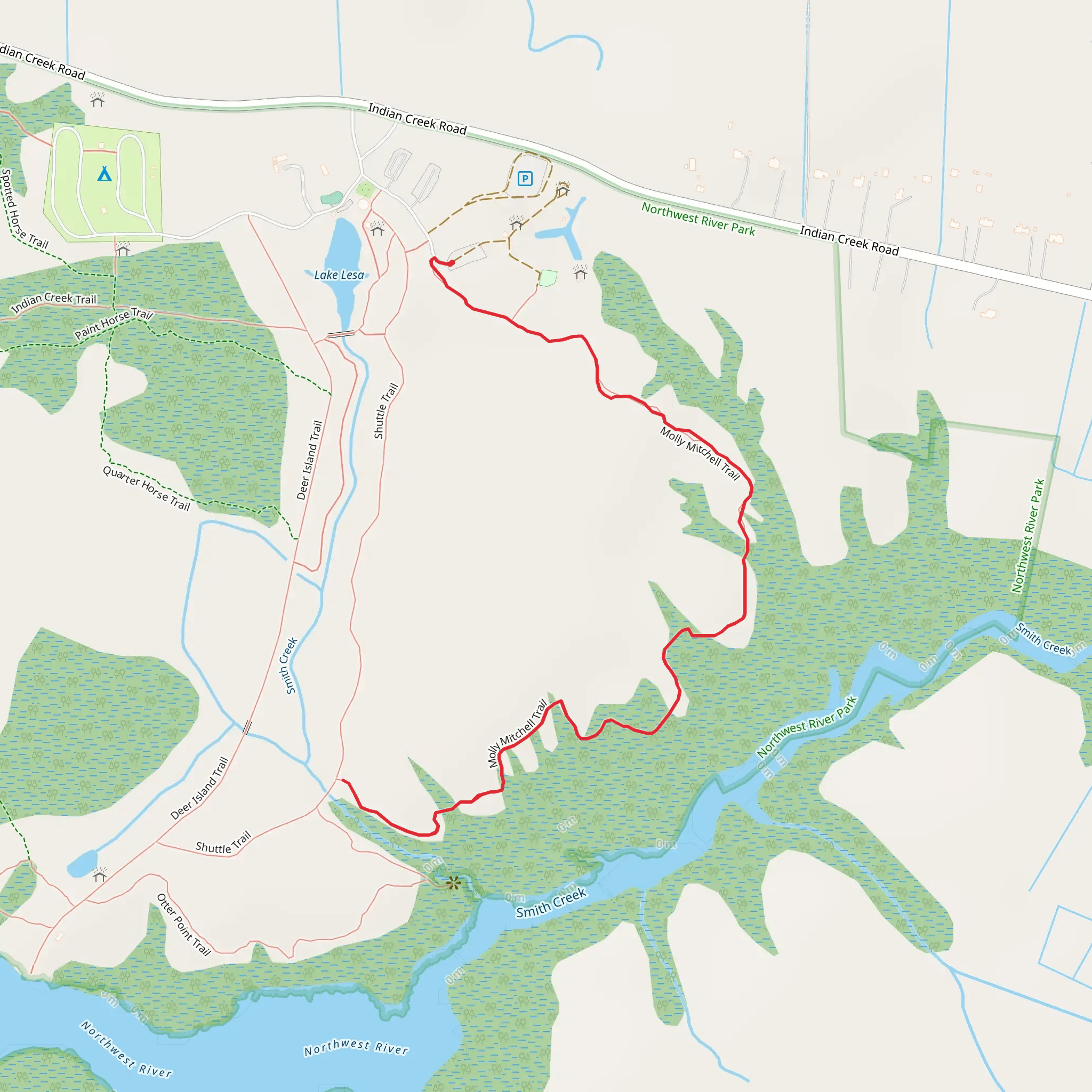 Molly Mitchell Trail mobile static map