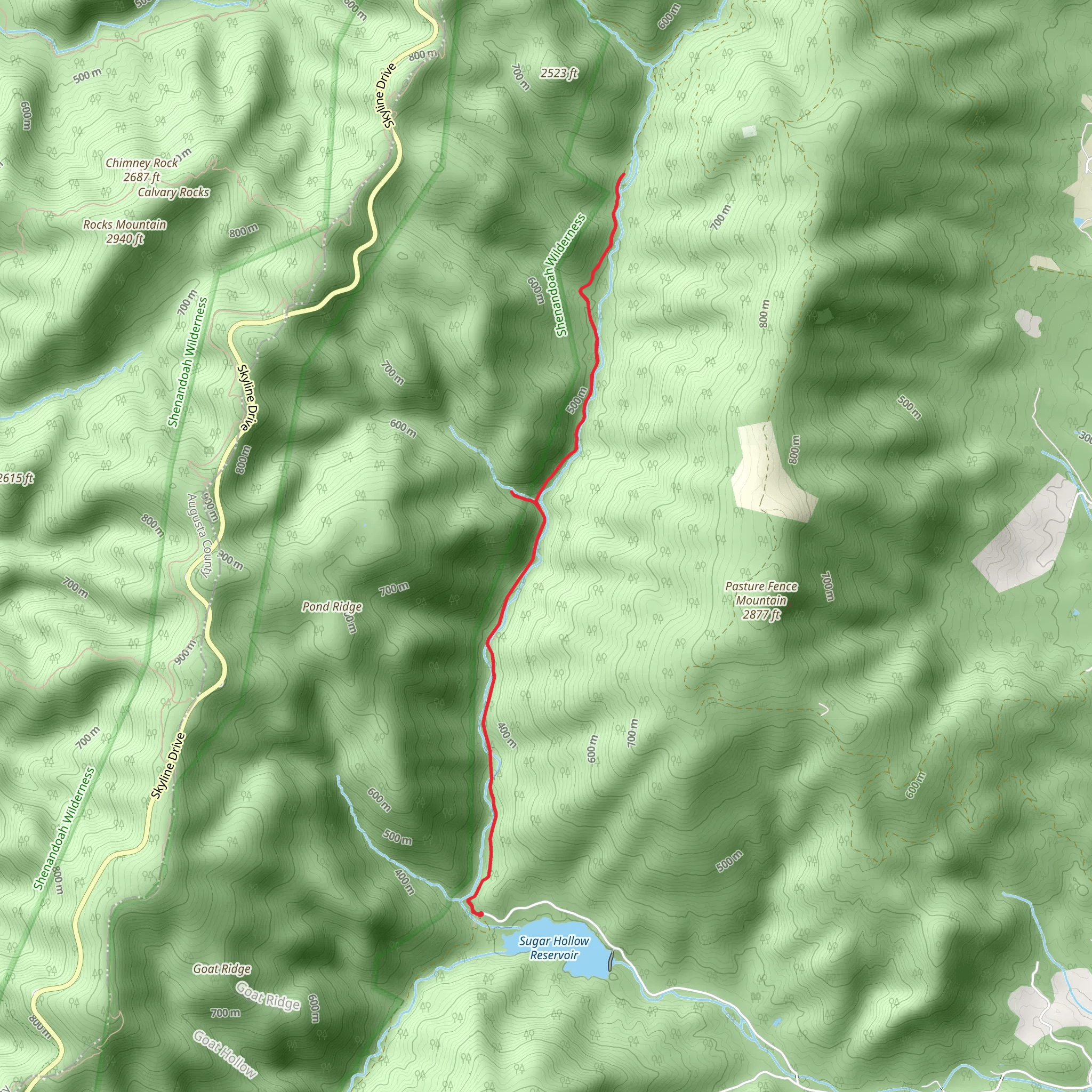 North Fork Moorman's River Trail mobile static map