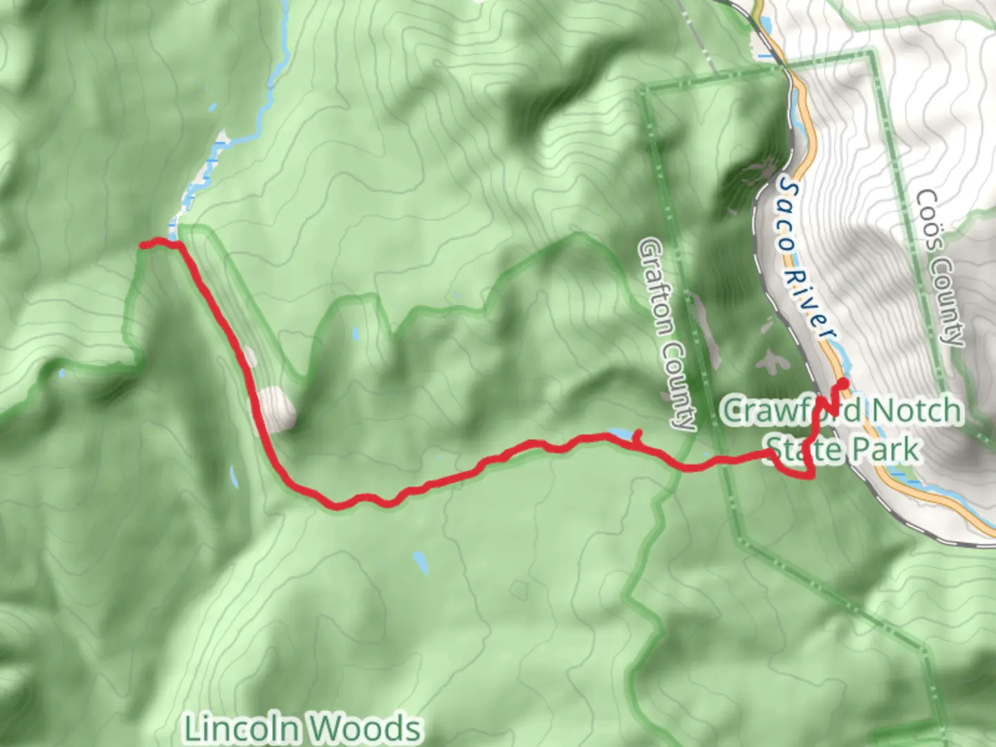 An image depicting the trail Zealand Pond and Eathan Pond via Appalachian Trail and its surrounding area.