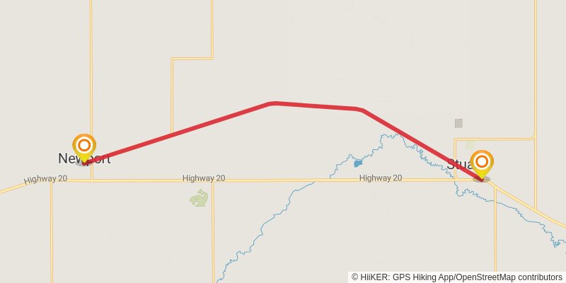 Cowboy Trail stage 8 Map