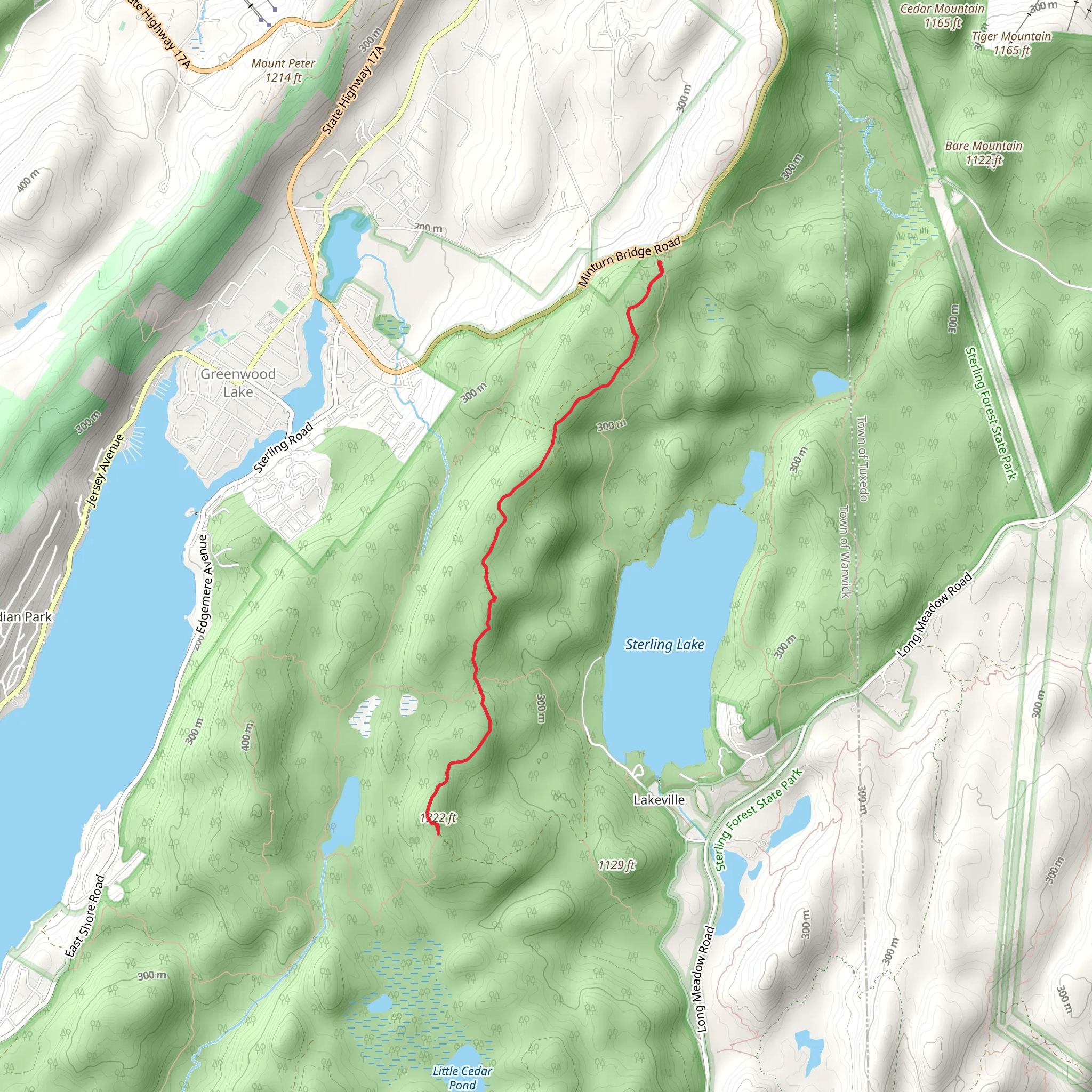 Sterling Ridge Trail via Minturn Bridge Road Out and Back mobile static map