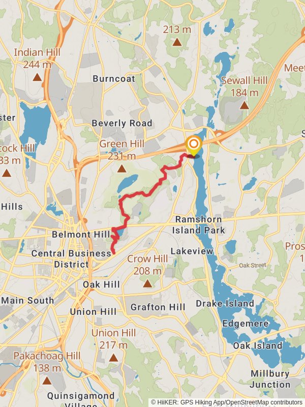 Chandler Hill and Bell Pond via EastWest Trail Worcester County M