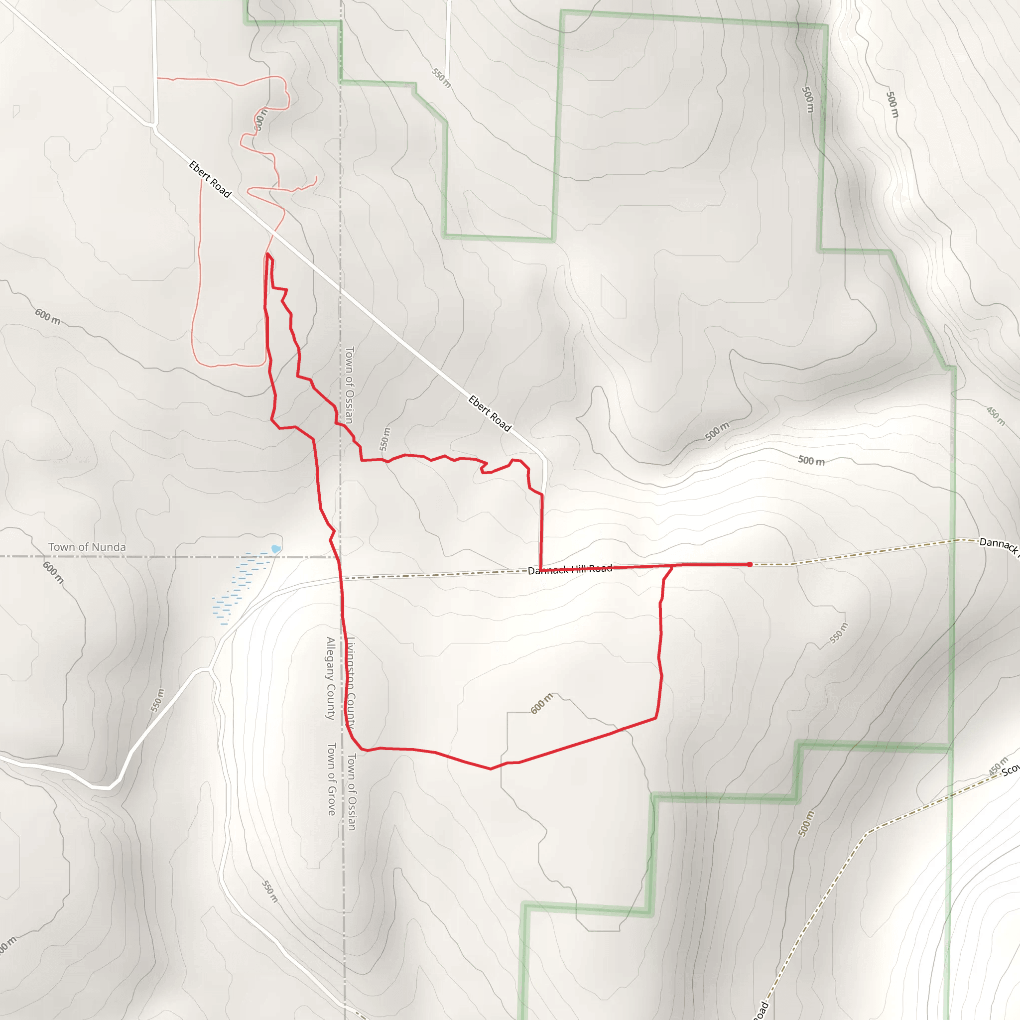 Dannack Hill Road Loop mobile static map