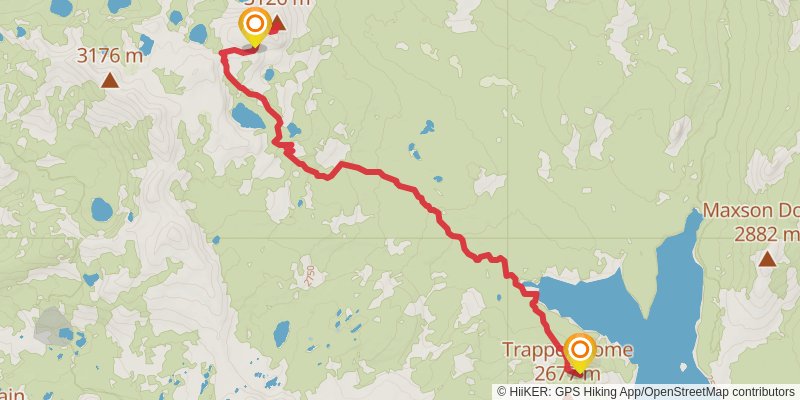 Dogtooth Peak via Dinkey Lakes Trail stage 2 Map