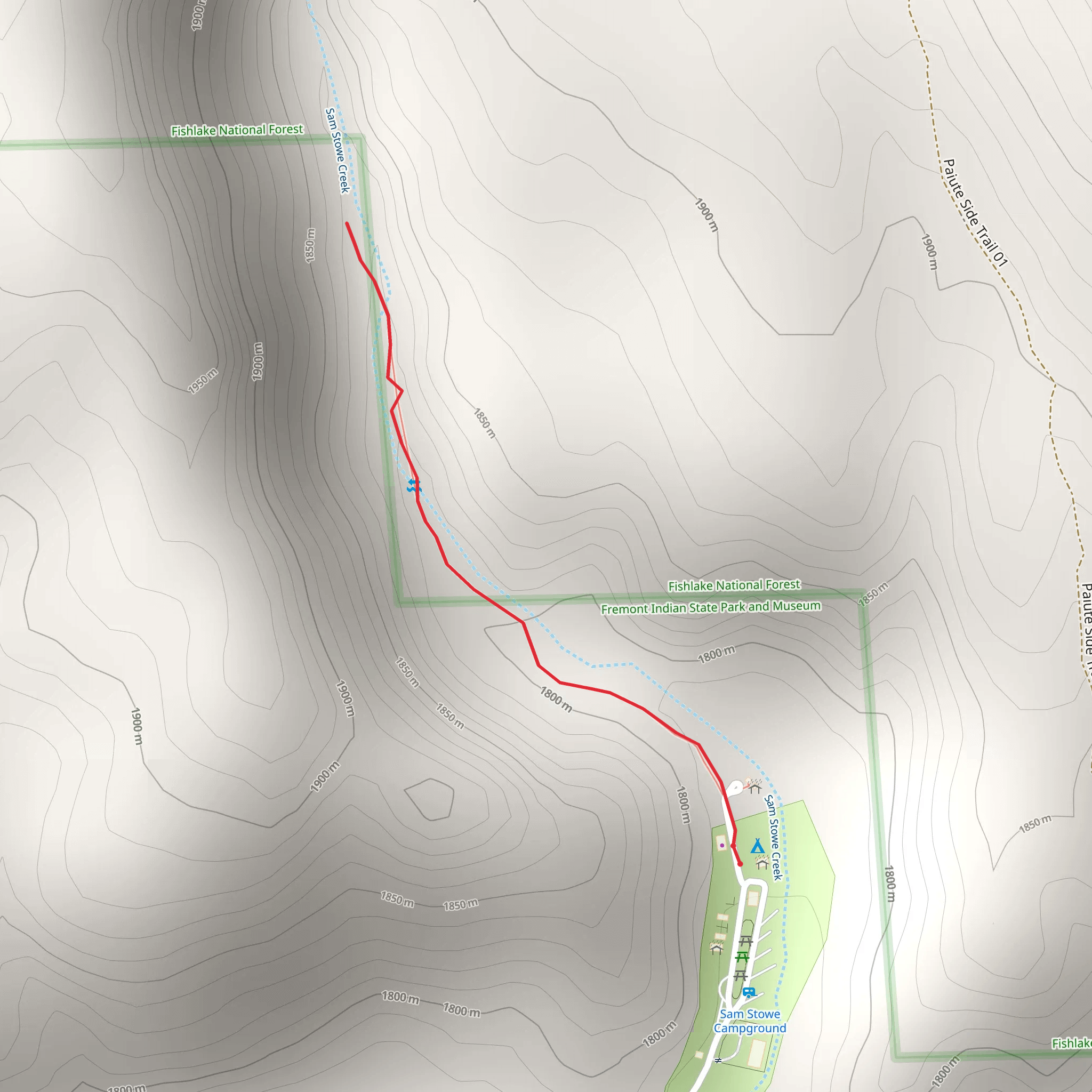 Sam Stowe Creek mobile static map