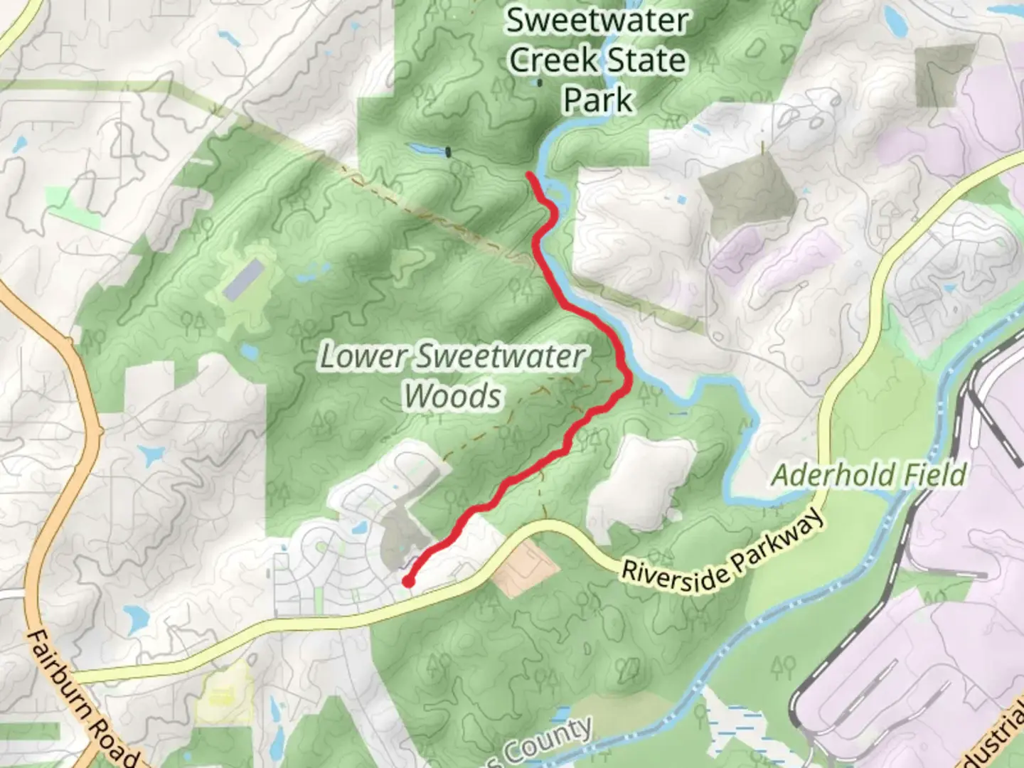 An image depicting the trail Clap Chur Creek and Brown Trail and its surrounding area.