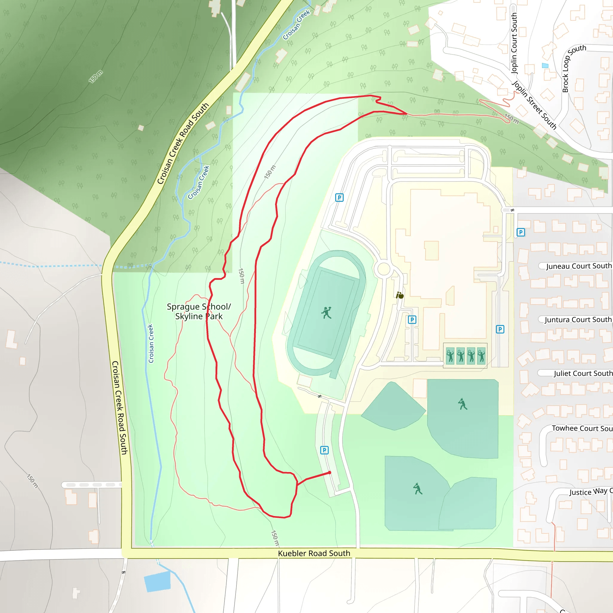 SKyline Park Loop - Short mobile static map