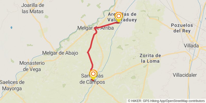 Ruta Jacobea Madrilena alt 6 Map