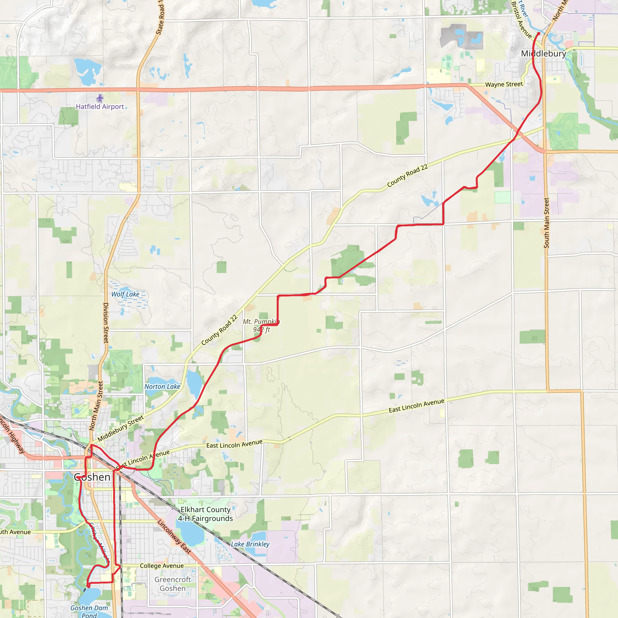 Pumpkinvine Nature Trail mobile static map
