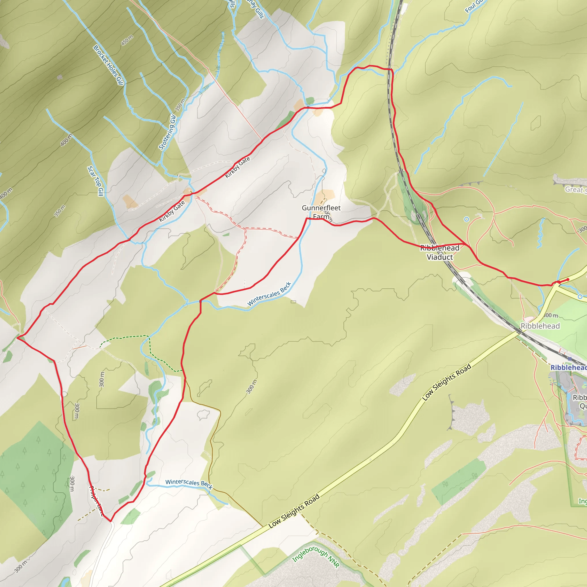 Ribblehead and Winterscales Beck mobile static map