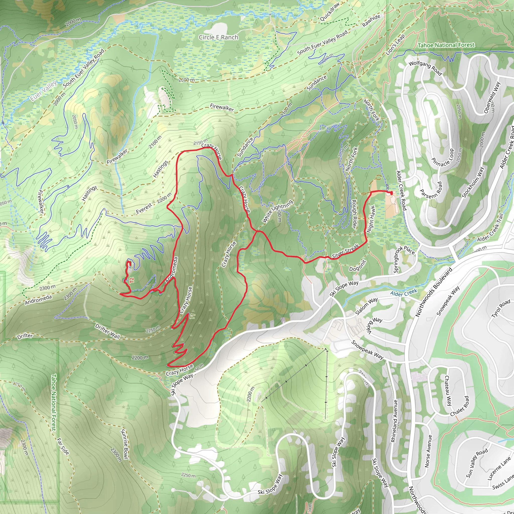 Hawk's Peak Loop mobile static map