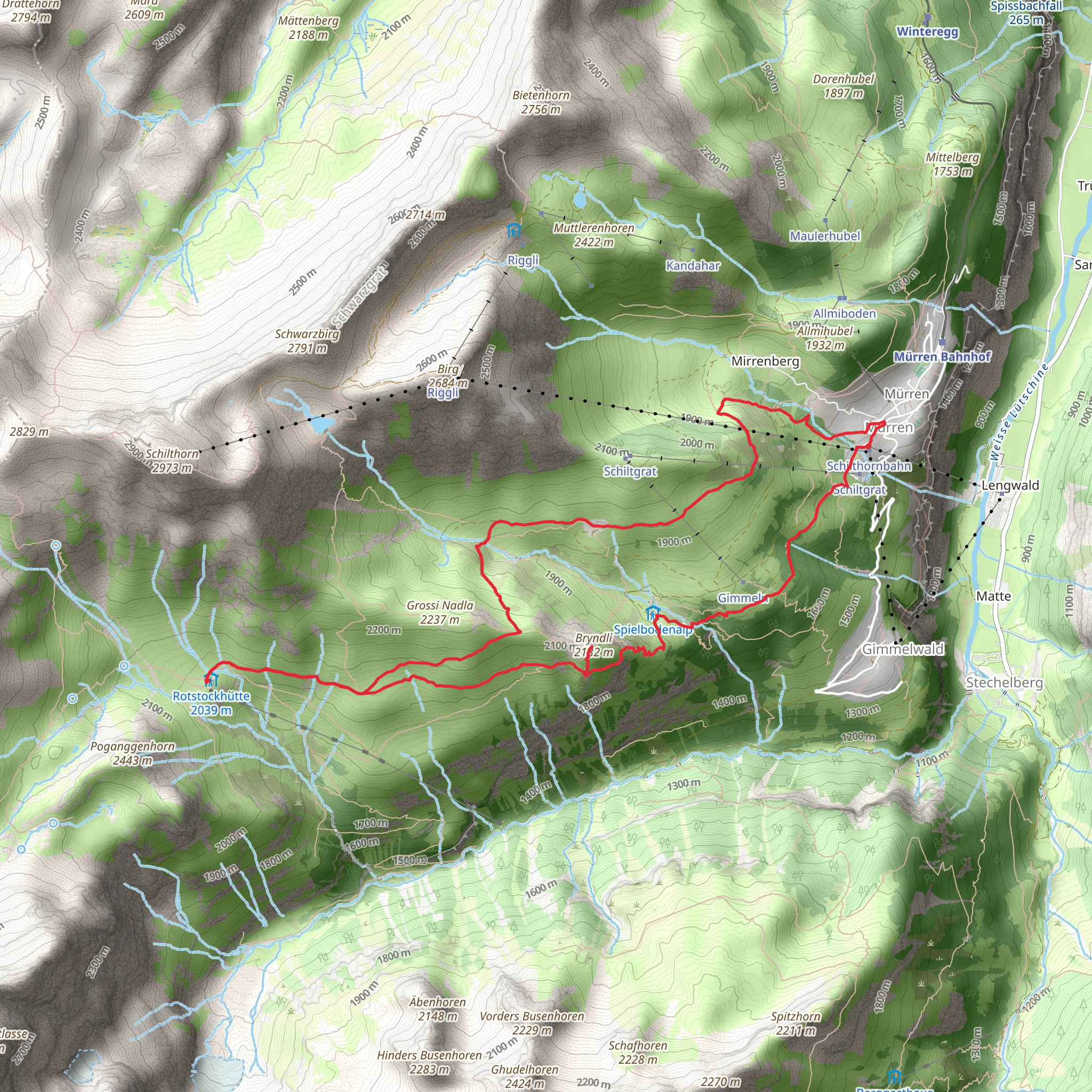 Rotstockhütte via Wasenegg Loop mobile static map