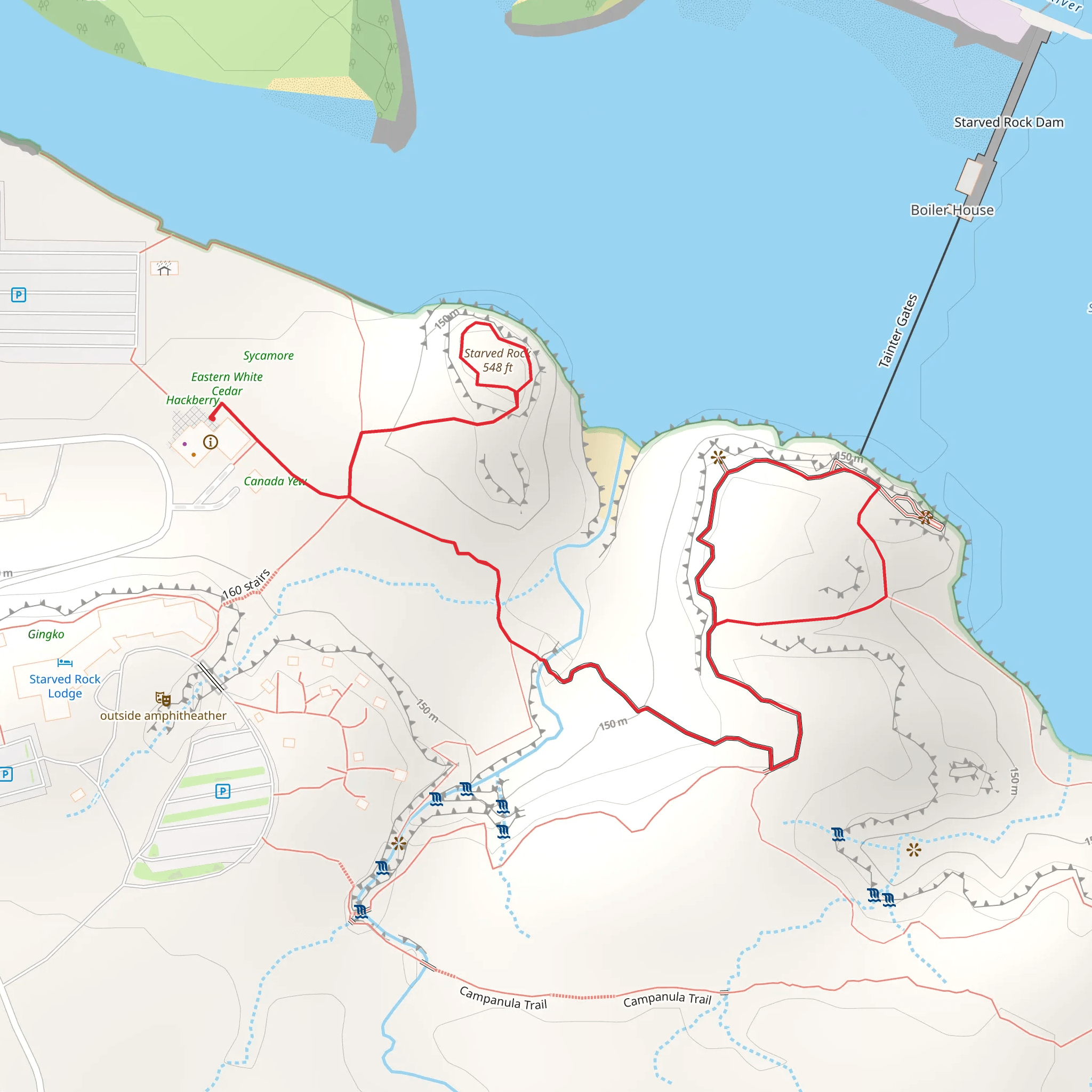 Starved Rock Loop mobile static map