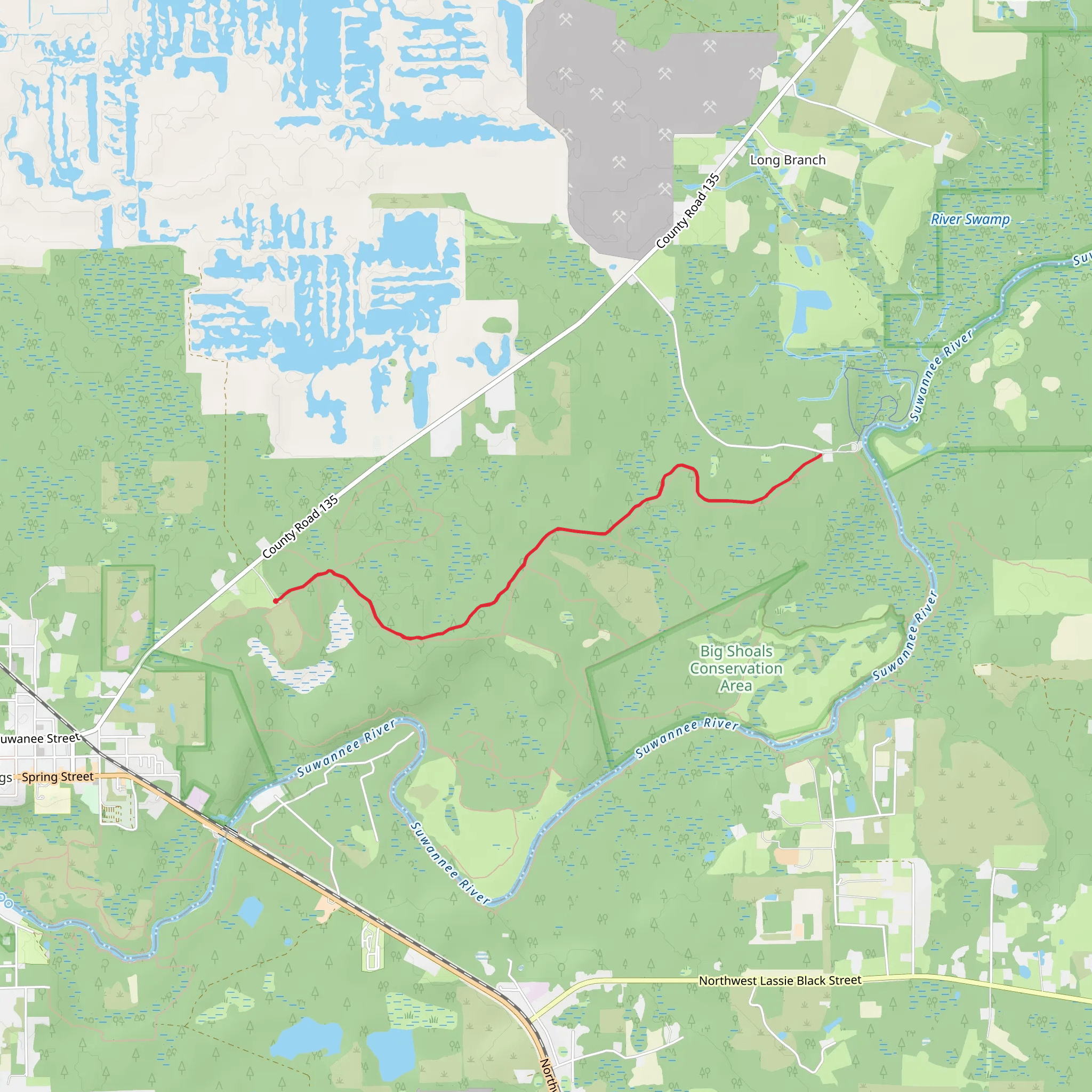 Woodpecker Trail mobile static map