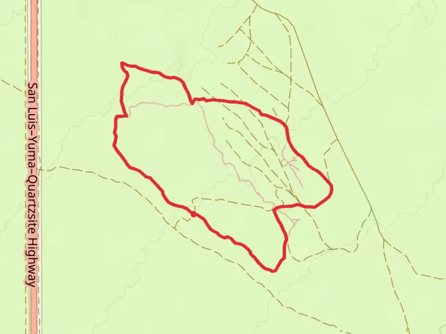 An image depicting the trail Magic Circle Labyrinth Loop and its surrounding area.