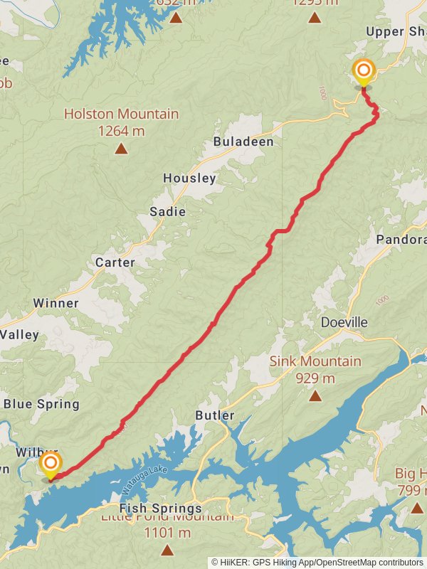 Forest Camp Site via Appalachian Trail to Wilbur Dam Road