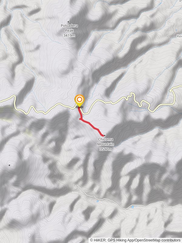Chicoma Mountain mobile static map