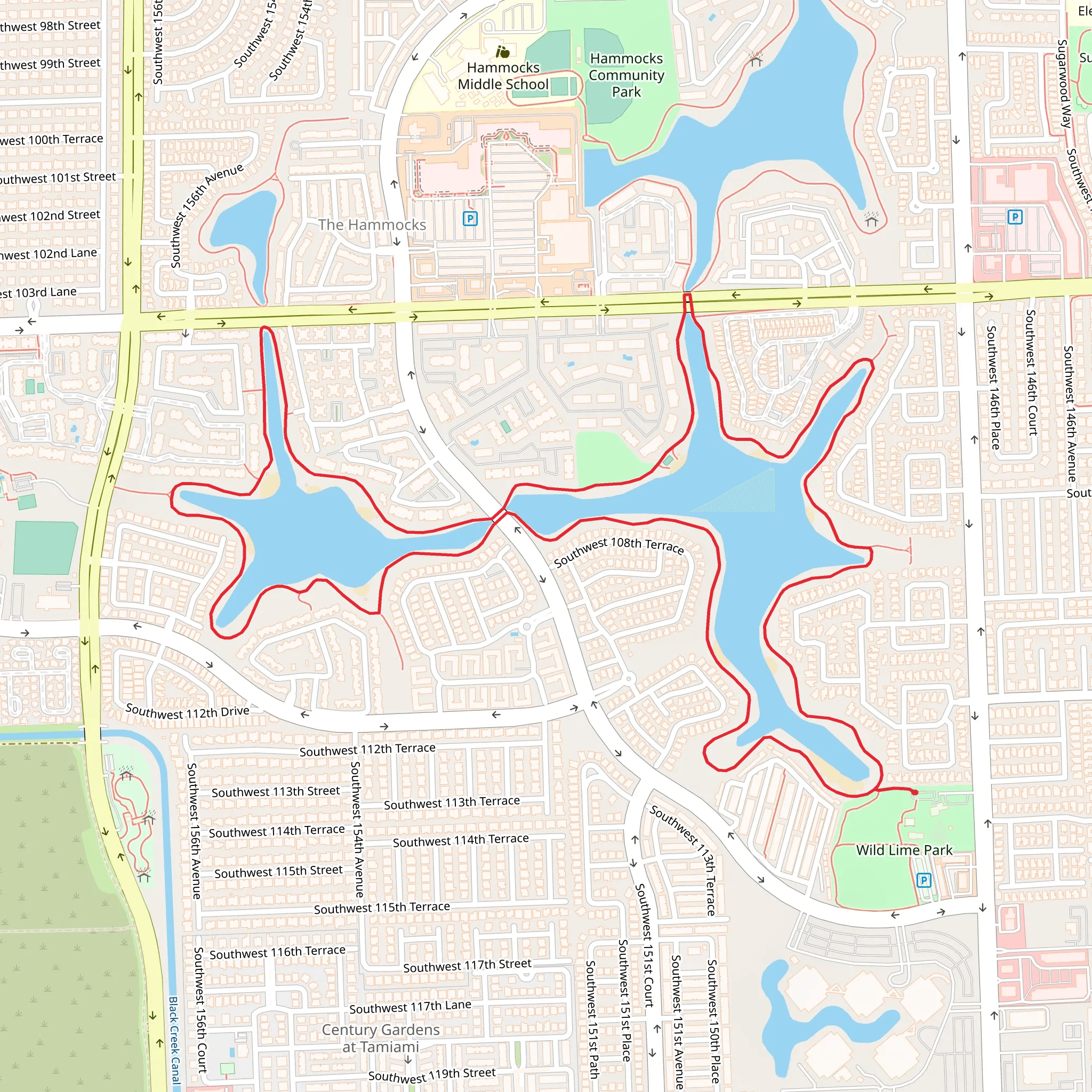 The Hills Loop mobile static map