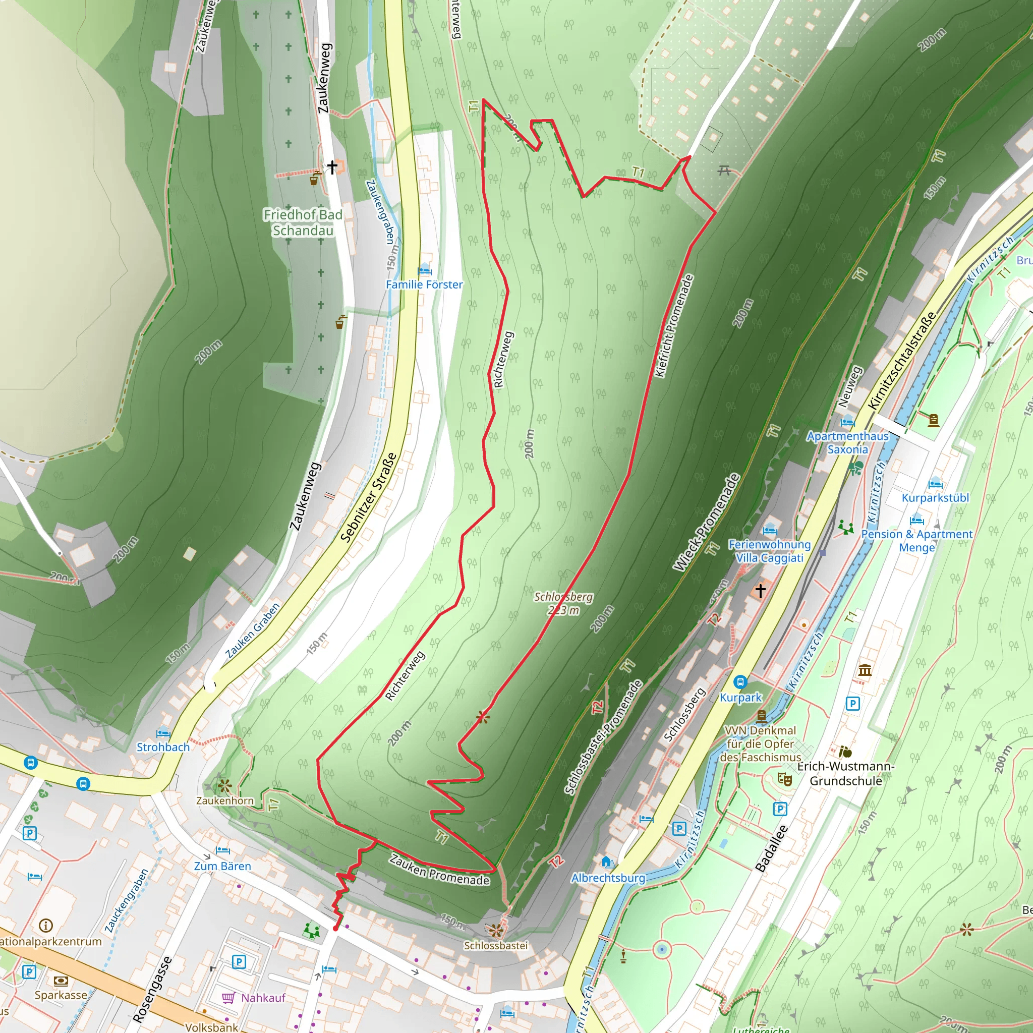 Schlossberg Loop via Richterweg mobile static map