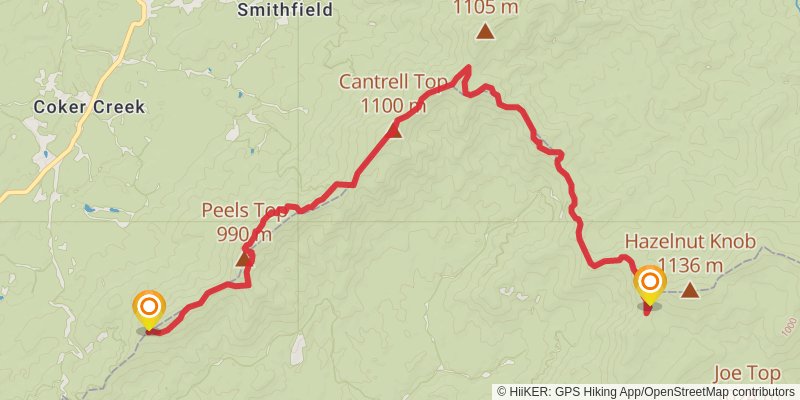 Benton Mackaye Trail stage 15 Map