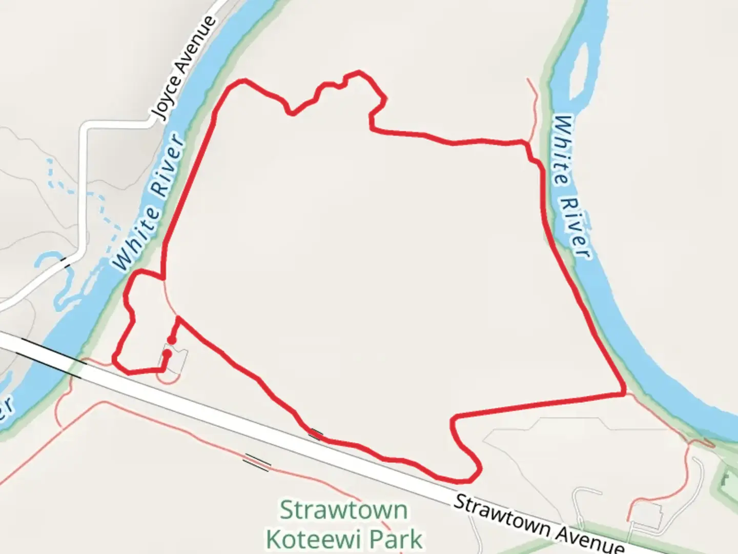 An image depicting the trail White River - Hamilton Country Park Loop Trail and its surrounding area.