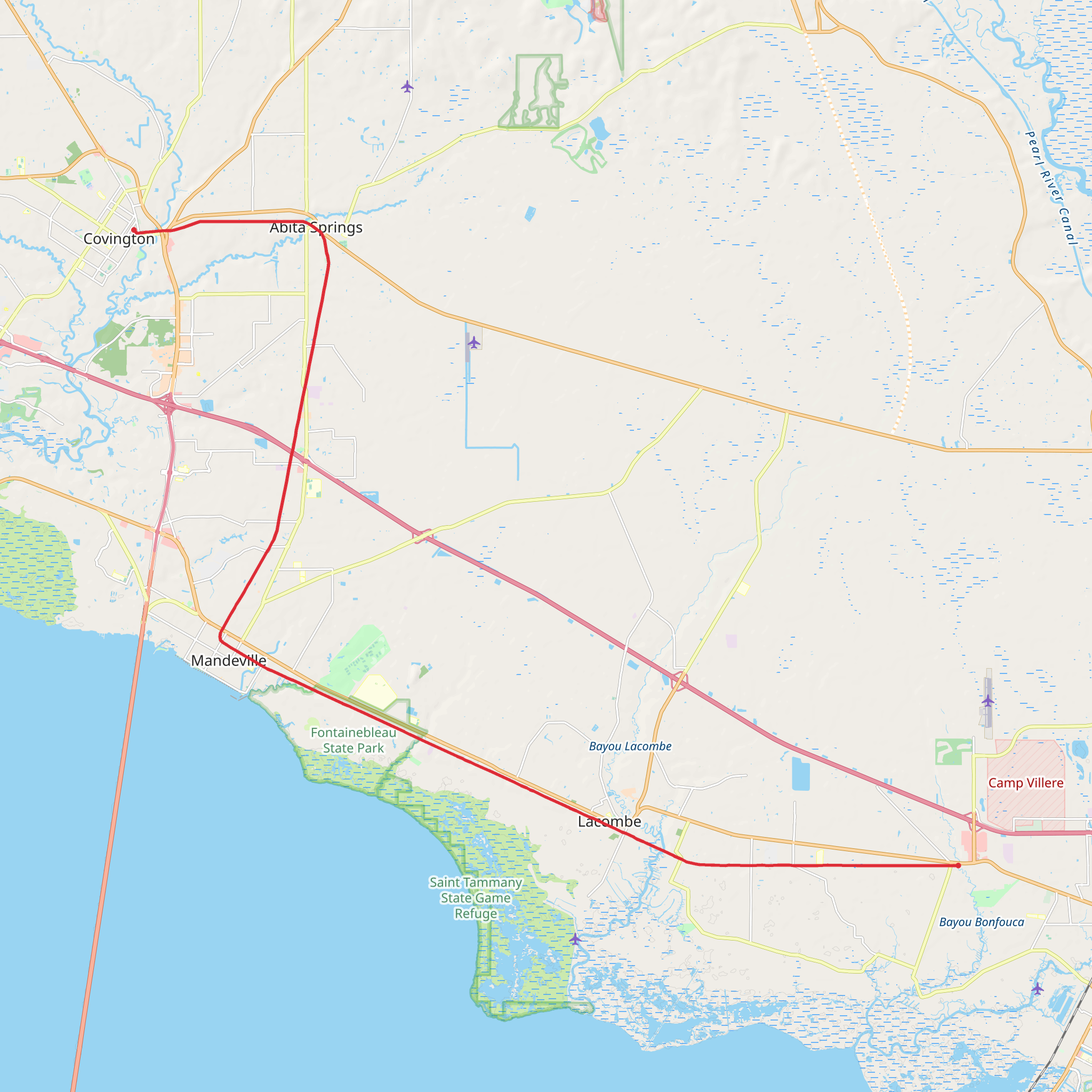 Tammany Trace mobile static map