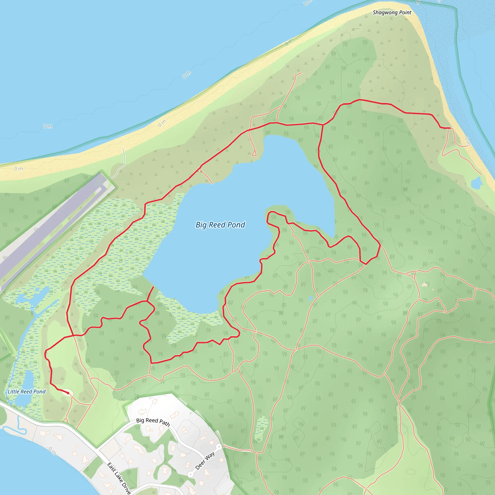 Big Reed Pond Loop mobile static map
