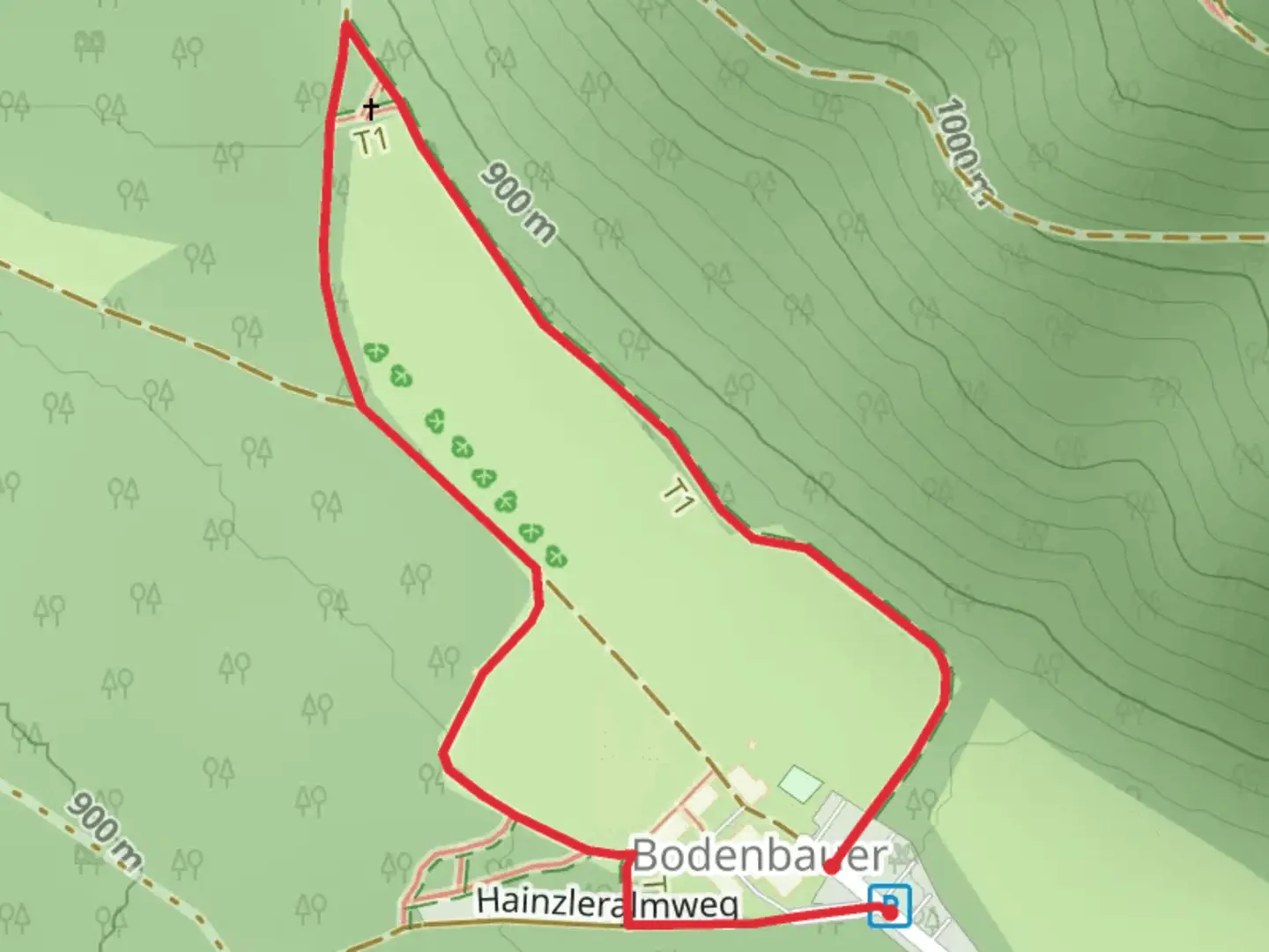 An image depicting the trail Bodenbauer Water Miracle Trail and its surrounding area.