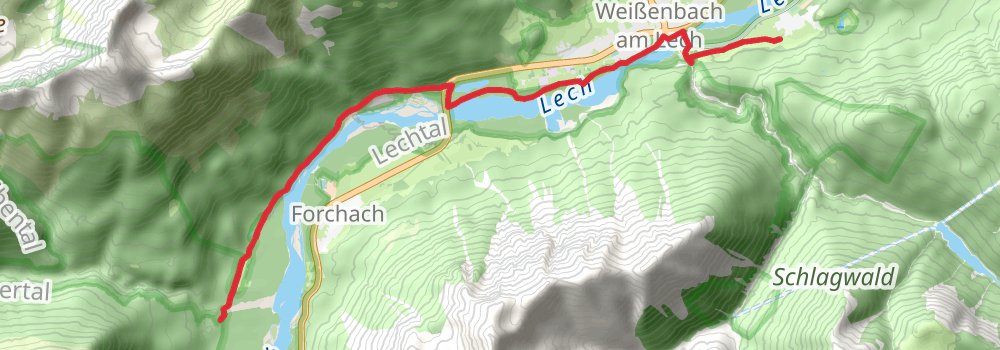 Via Alpina - Red Trail stage 53 Map