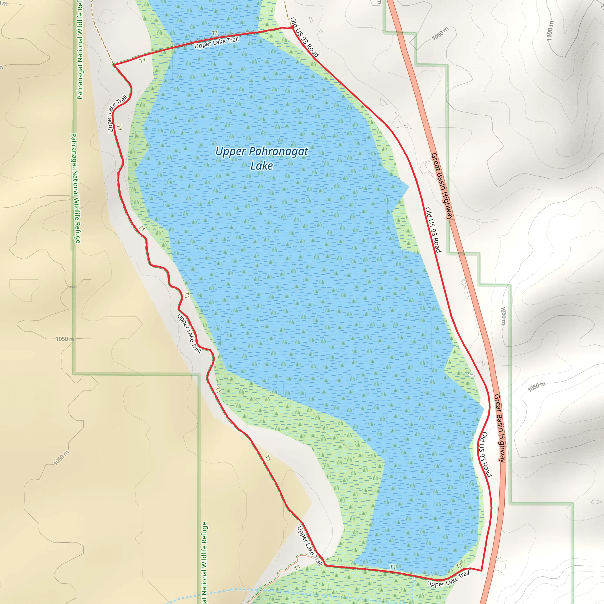 Upper Pahranagat Lake Loop mobile static map