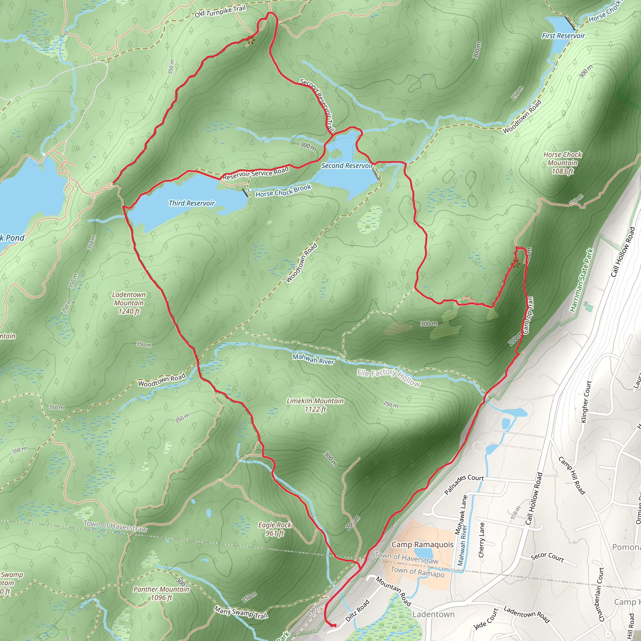 Limekiln Mountain Loop Trail mobile static map
