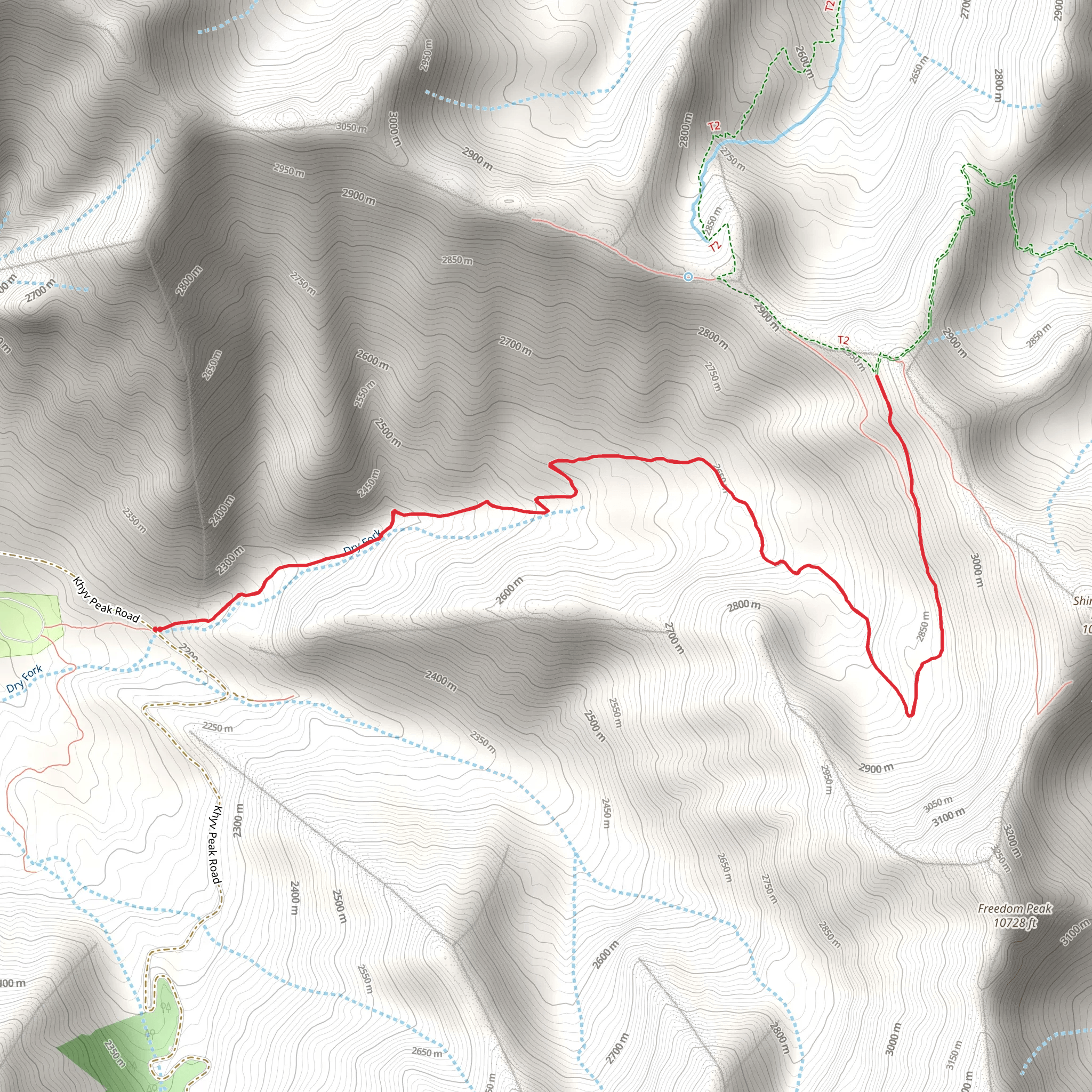 Rock Canyon Trail mobile static map