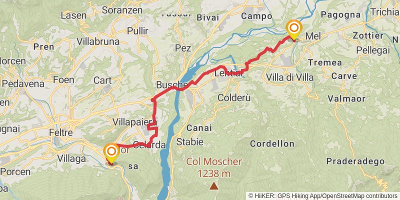Camino Delle Dolomiti stage 31 Map
