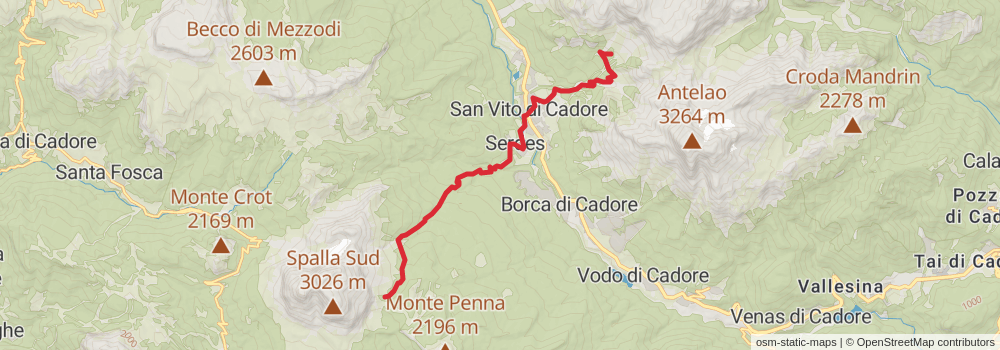 Alta Via 3 stage 6 Map