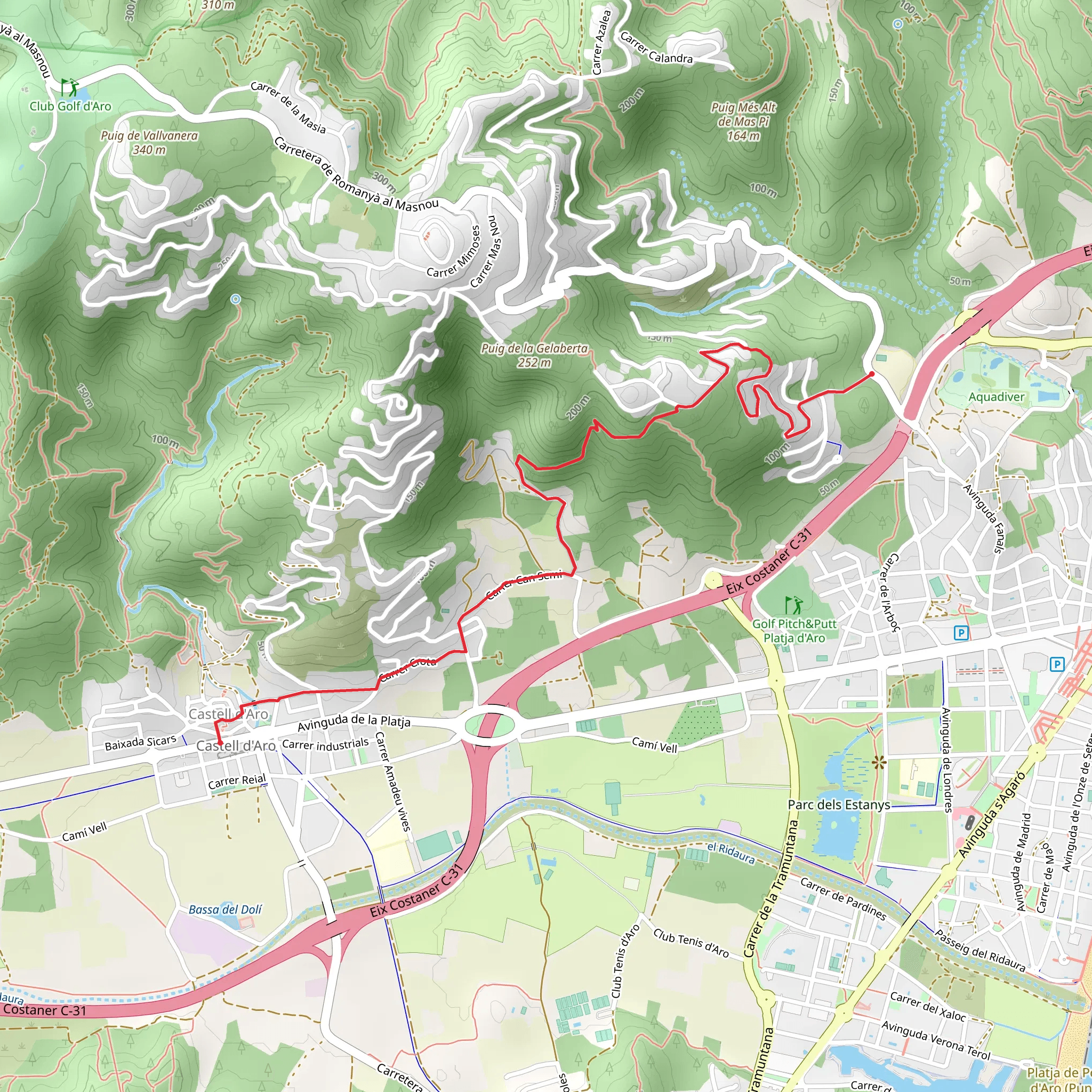 Path of the Roques Martines SL C 30 mobile static map