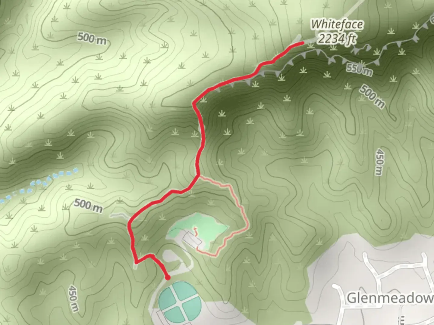 An image depicting the trail Whiteface and its surrounding area.