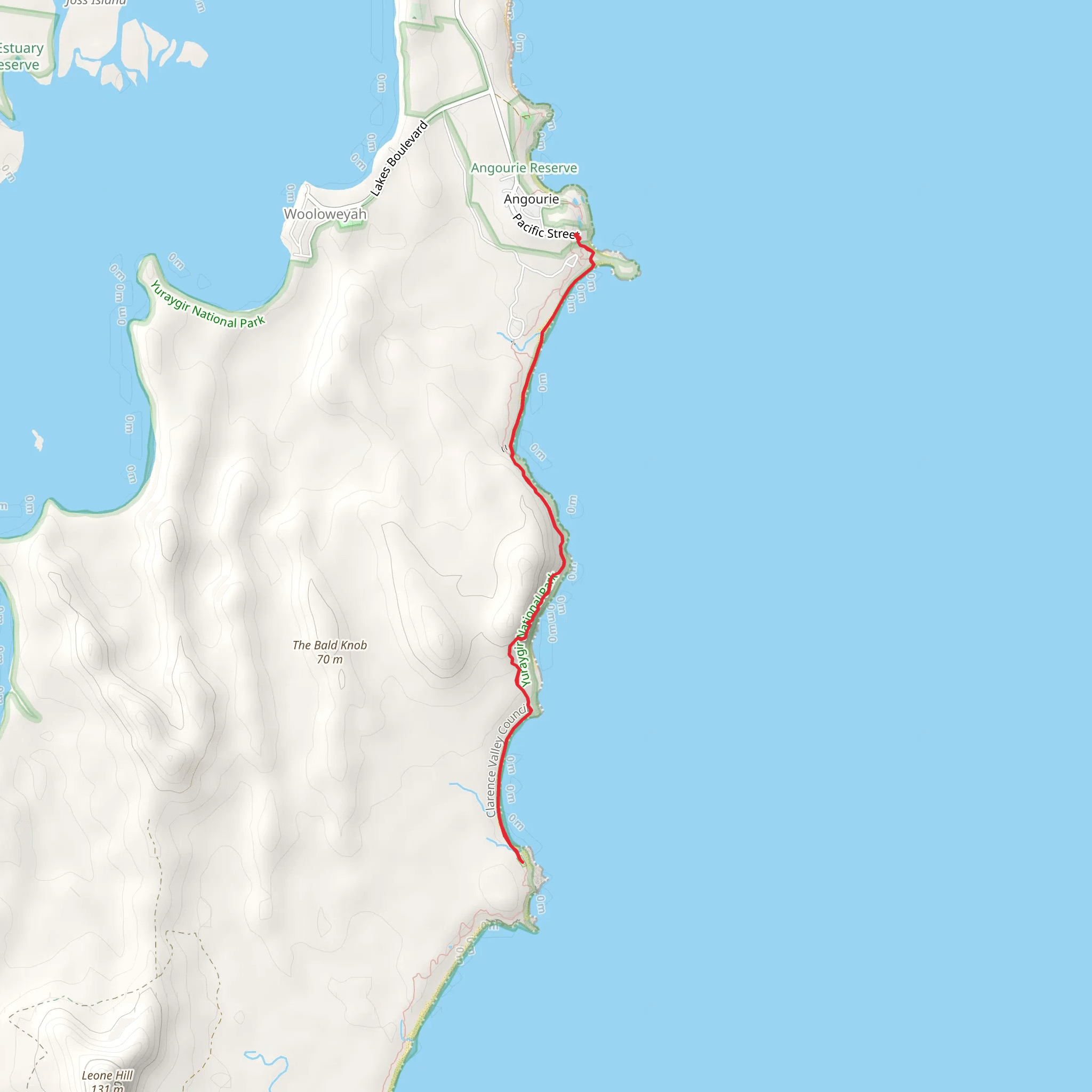 Angourie Track mobile static map