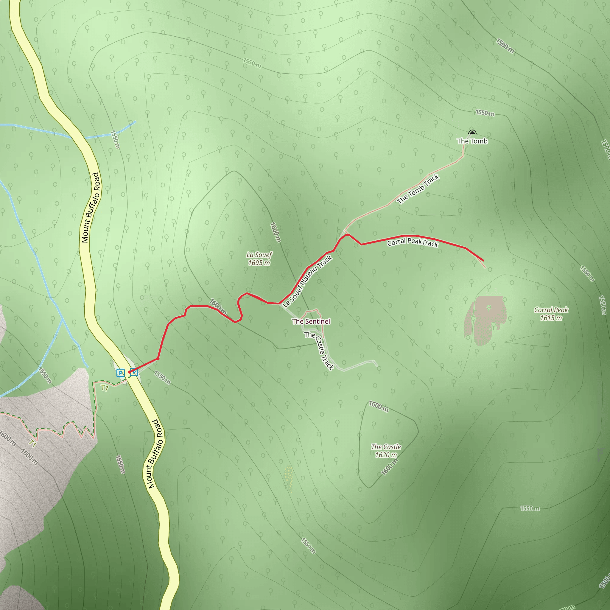 Le Souef Plateau Track mobile static map